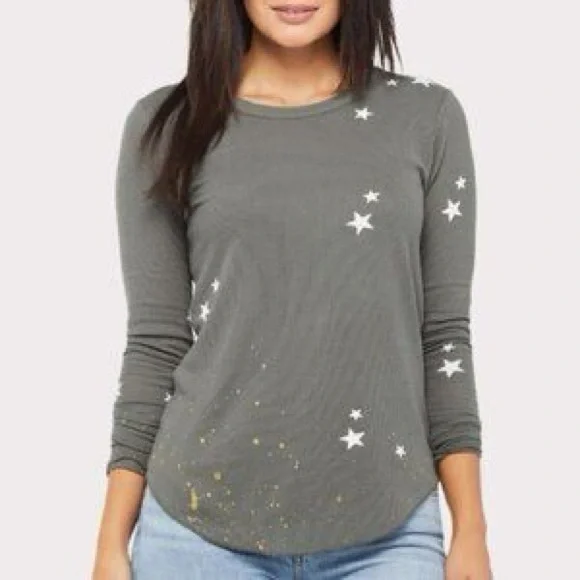 Chaser Gray Star Long Sleeve Tee - Picture 5 of 8